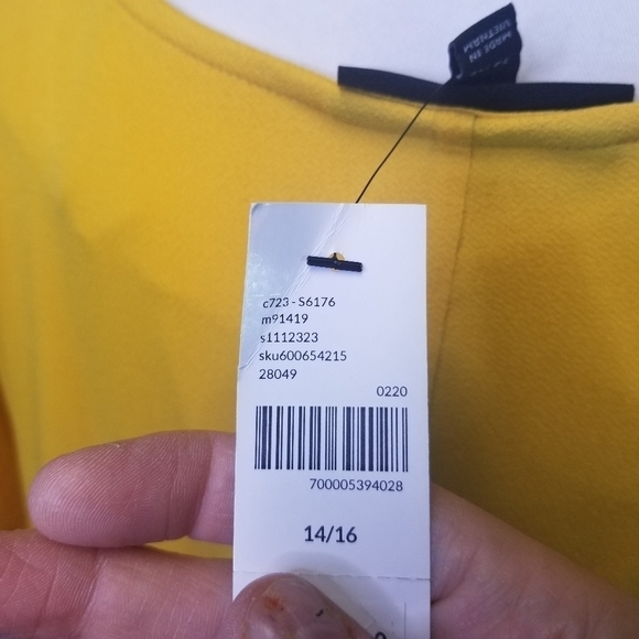 Lane Bryant yellow Jersey midi dress new - Picture 5 of 10